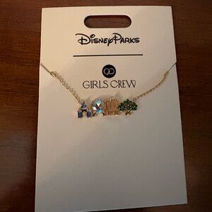 NWT Disney Parks Girls Crew Disney World 4 park icon Necklace